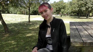 Skinny French girl is going to fuck her tight asshole