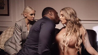 Steamy MILFs share energized cock in ruthless threesome