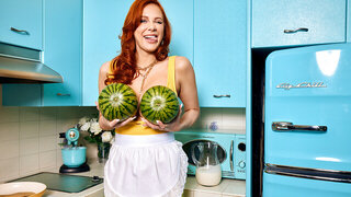 Fiery redhead gets wrecked with deep throat and rough sex