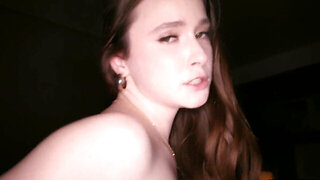 Brunette slobbers in titfuck then rides wild anal cowgirl