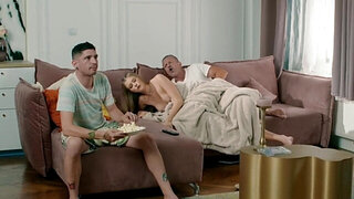 Old guy is going to screw her brilliant fucking vag