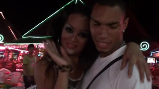 Brunette Bella Margo fucks with her man before going outside