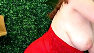 Red Eviee wearing lingerie and giving you instructions