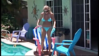 Naught Mature Stepmom Seduced in the Pool
