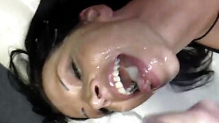 Porn actress helps partners cum all over her