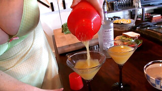 Busty woman playing with a hung man in a hot POV video