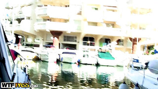 Hot amateur couple enjoys a blowjob during vacation