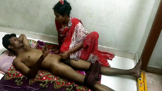 Intense screwing in missionary for a busty Desi woman