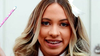 Naughty student keeps teasing a hung principal's cock