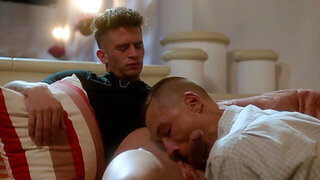 Twink lad ends up having sex with the rich roommate