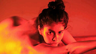 Solo art porn featuring a very flexible brunette babe