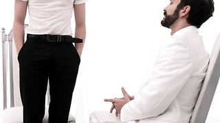 Fetish video with a shy mormon boy and the DILF elder