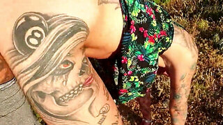 Pissing and outdoor sex with a crazy fucking German couple