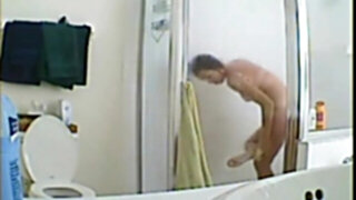 Hidden shower spy cam