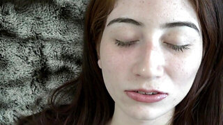 Ava Davis shows her feet and pussy before POV oral