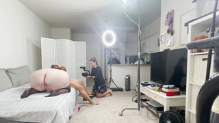 Amateur BBW filmed during casting when she rides cock like a slut