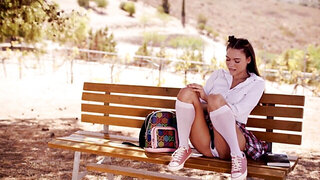 Elizabeth T is a cutie who plays with a sex toy