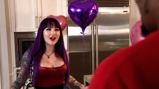 Inked whore Valerica Steele is fucked by a black man
