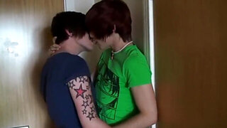 Alternative teen with tattoos making love to his partner