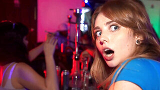 Hot Babe In Bar In Front Of Everyone Takes Cock In Doggy Style