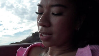 Ameena Green sucking his dick in the car during their ride