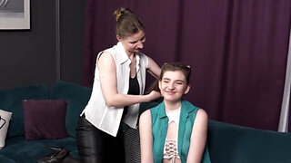 Hot bitches with kinky minds step-fucking each other