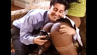 Black french maid assfuck