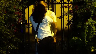 Outdoors amateur video with the horny Violet Vasquez