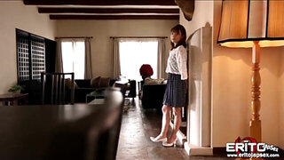 Japanese milf moans loudly in delight as her hole gets probed