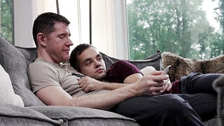 Hung DILF Legrand Wolf impales his tiny twink hole