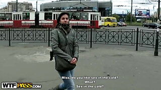 Naked for money and fucked in sushi bar