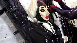Lady Blackdiamond wants to have fun with two masked men