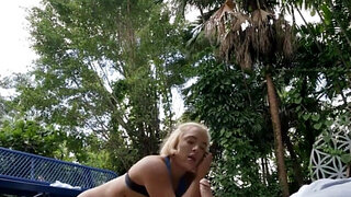 Mimi Monet looks cute and rides hard cock in public