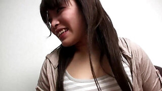 Shy Japanese is having her first time on camera