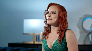 Redhead with a great body massaged and facefucked