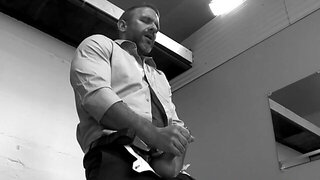 Submissive lad gets facialized in a black and white video