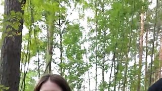 Going deep in the woods with his girlfriend and  banging her
