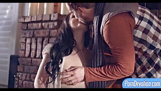 Huge tits Noelle Easton banged on couch