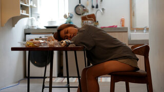 Average girl enjoys an above average fucking on the floor