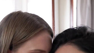 Two hot ladies taking turns with a big dick stepson