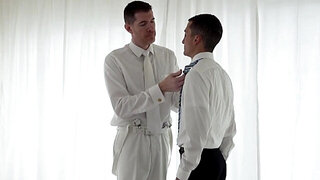 The mormon lad is getting examined by the tall DILF