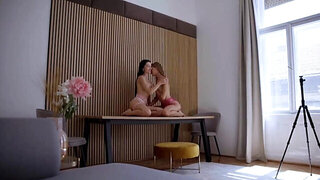 Two seductive girls are going to take his meaty dick