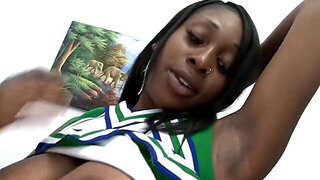 Black beauty with perfect tits only wants white cocks