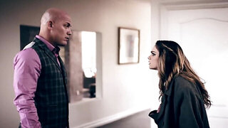 Athena Faris is dominted by the bald, tattooed DILF