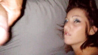 Cuckold strokes dick watching his wife getting fucked