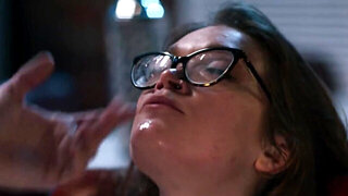 Flexible babe in glasses gets fucked by a creepy loan officer