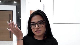 Small tits and smaller pussy make this Latina stepsis perfect