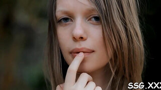 Skinny chick enjoys the outdoors