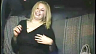 Highly Horny Thick Plump Soiree Woman jizzing in Taxi Cab-P1