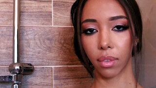 Petite Asian girl Lia Lin eaten out and fucked by a stud